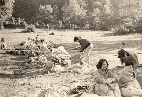 Ancienne photographie camping - photographie,
