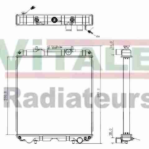 Radiateur eau takeuchi t130 - radiateur,