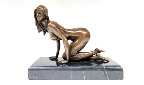 Sculpture bronze nues femme - en,