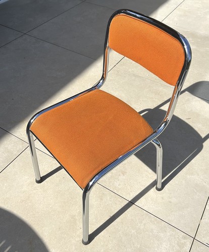 Groovy orange metal chrome 70s - chrome,