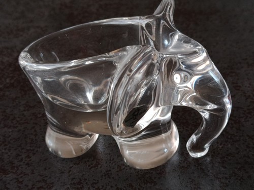 éléphant cendrier cristal - cendrier,