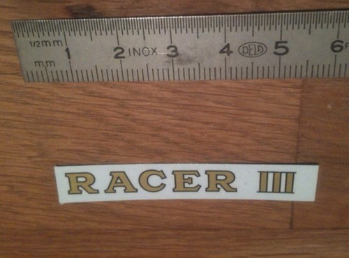 Transfert logo racer iii - transfert, "racer