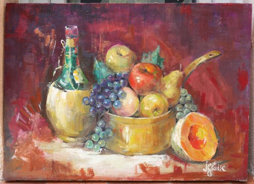 Tableau signé glaise - signé, glaise: