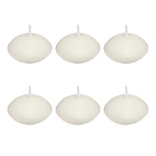 Lot de 6 Bougies Flottantes "Many" 4,5cm Blanc