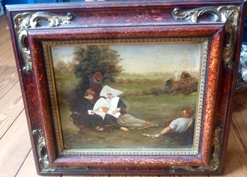 Tableau ancien mottet charles - mottet,