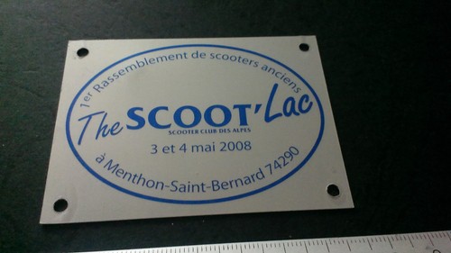 Plaque aluminium scooter vespa - aluminium,