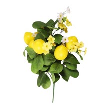  Artificial Lemon Plants Branches Faux Leaves Stems Kitchen Decor Decoration
