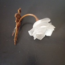 Sconce pink flower lamp art deco blown glass antique luminaire