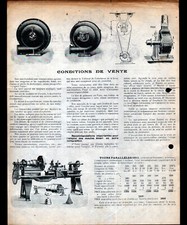 PARIS (XI°) MACHINE TOOLS / PARALLEL TURNS ""A. CLAVEL"" invoice on the back 1920