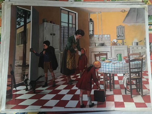 Ancienne affiche scolaire - affiche, an