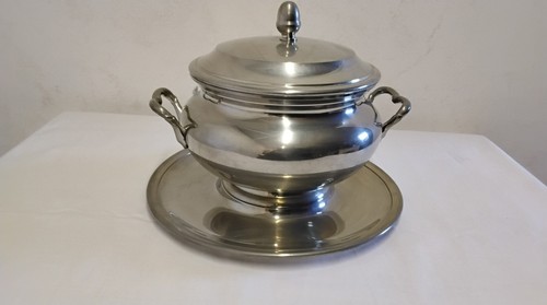 Soupière avec son plateau - soupière,