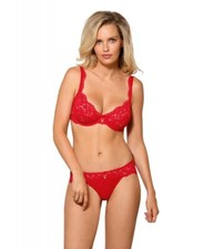 Ensemble lingerie ROZA NEWIA Rouge soutien gorge soft + string/culotte - SUR CDE