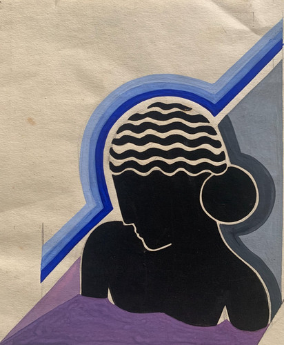 Rare dessin gouache - dessin, projet