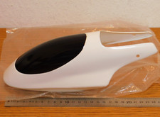 VINTAGE coque avant 25cm HELICOPTERE cabine MODELISME RC fuselage CANOPY blanc