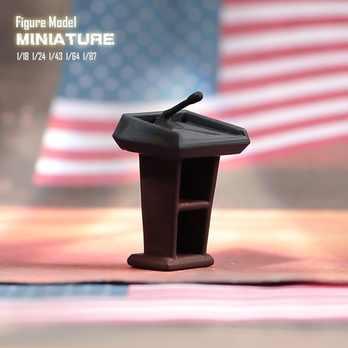 Speech podium desk scene - desk,