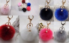 Porte cle bijoux de sac pompom