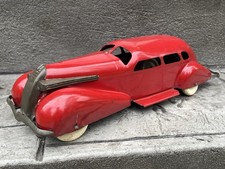 Vtg 1930s Wyandotte LaSalle Streamline Art Deco Car Pressed Steel Toy Marx L@@k