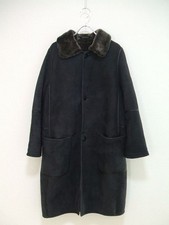 45R/45rpm Mouton Bal collar coat Price 380,000 sheepskin  Navy 2-0124A▲