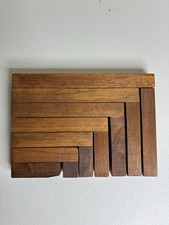 Vintage Mid Century Danish Teak Swivel Wood Taper Candle Stick Holder