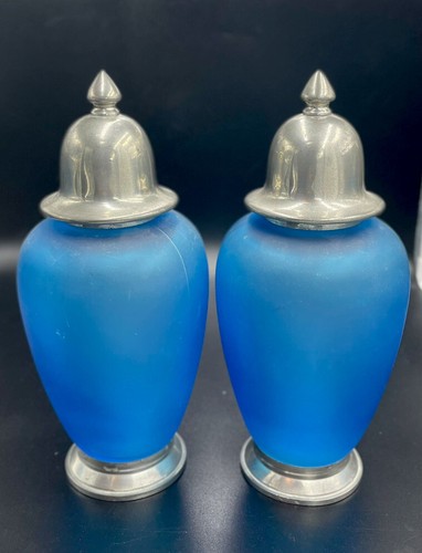 Paire grands vases bleu - de,