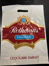 Rare Antique Large Plastic Bag Advertising Cigarette Rothmans Tobacco Vintage