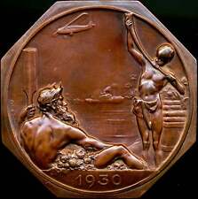 1930 BELGIUM International Exposition Antwerp 79mm bronze medal by Josuë Dupon