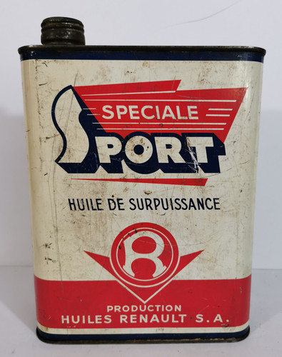 Ancien bidon huile renault - bidon, d'huile