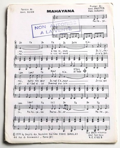 Partition vintage sheet - , music