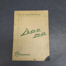 Use and maintenance booklet Ape mp Piaggio car. Mediocre Condition