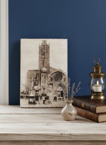 Plaque vintage bois - plaque, en