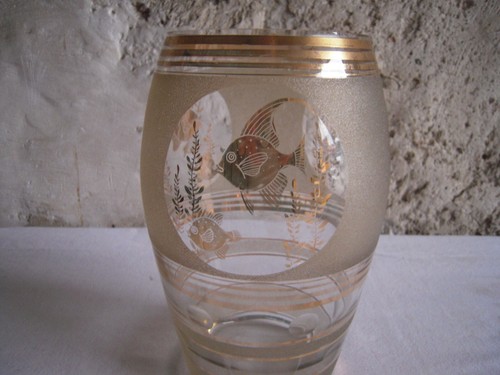 Vase verre vintage annees - vase,