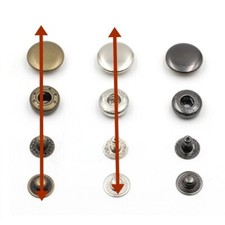 Boutons pression 10 sets 12 mm