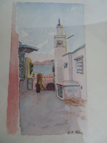 Aquarelle orientaliste rue - aquarelle,
