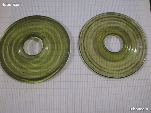 Anciennes bobeches plates en - 2,