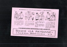 ADVERTISING BLOTTER old comic Lariflette Laborne animal feed bressuire
