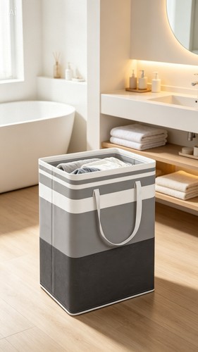 Panier linge 75l pliable - 75l,
