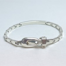 Gucci Belt Buckle Ceinture Design Bracelet Ag925 Total Length 20.3cm