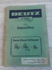 Deutz Tractor D 40 + D40S + D50 Spare Parts List