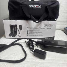 CINCOM Leg Massager for Circulation and Pain Relief, Air Compression Boots Black