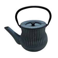 Théière en fonte Arashi bleu