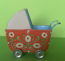 OLD TOY - PENNY TOY - PRAM DOLL CANVAS LITHOGRAPH - LONG 9.8 CM