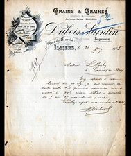 ILLIERS (28) GRAINS SEEDS FERTILIZER "BAUDOUIN / DUBOIS & SAINTIN Succ." en 1908