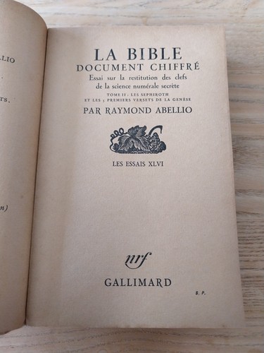 ésotérisme bible document - ÉsotÉrisme, la
