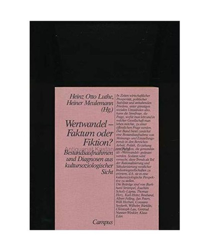 Wertwandel faktum oder - faktum,