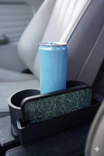 Porte gobelet double support - +,