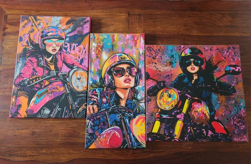 Tableaux popart triptyque - tableaux,