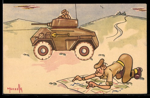 Carte postale artiste char - carte,