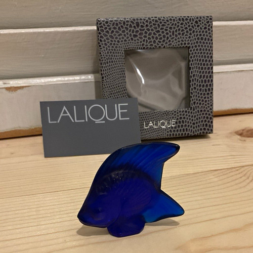 Lalique cachet poisson bleu - poisson,