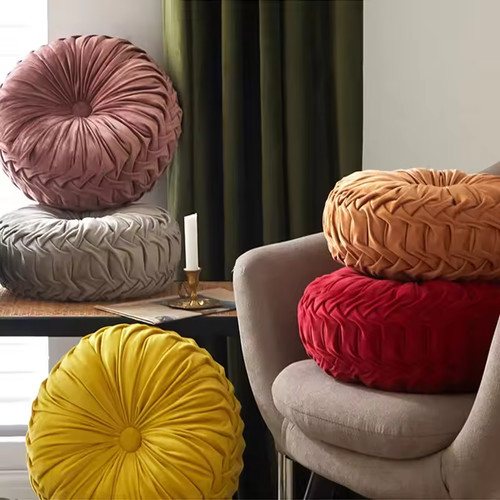 Coussin citrouille velours - coussin,