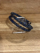 Authentic Swarovski Crystaldust Double Loop Bracelet/Bangle ~ in Blue